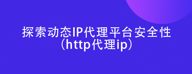 皇冠代理平台_探索动态IP代理平台安全性(http代理ip)