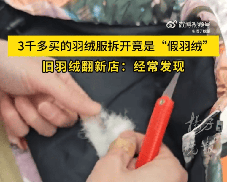 皇冠信用網申请条件_羽绒服爆大雷皇冠信用網申请条件!3000多元买的羽绒服拆开全是飞丝!许多网友剪开了自己的衣服……