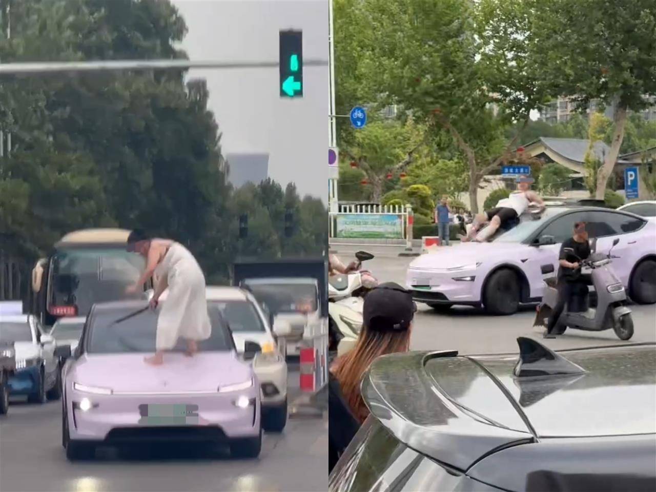 welcome皇冠注册
_女子持械当街打砸多辆轿车welcome皇冠注册
,被顶在挡风玻璃上前行,当地:女子当场被控制,警方介入调查